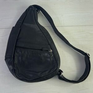 AmeriBag Leather Healthy Back Bag, Black, Unisex